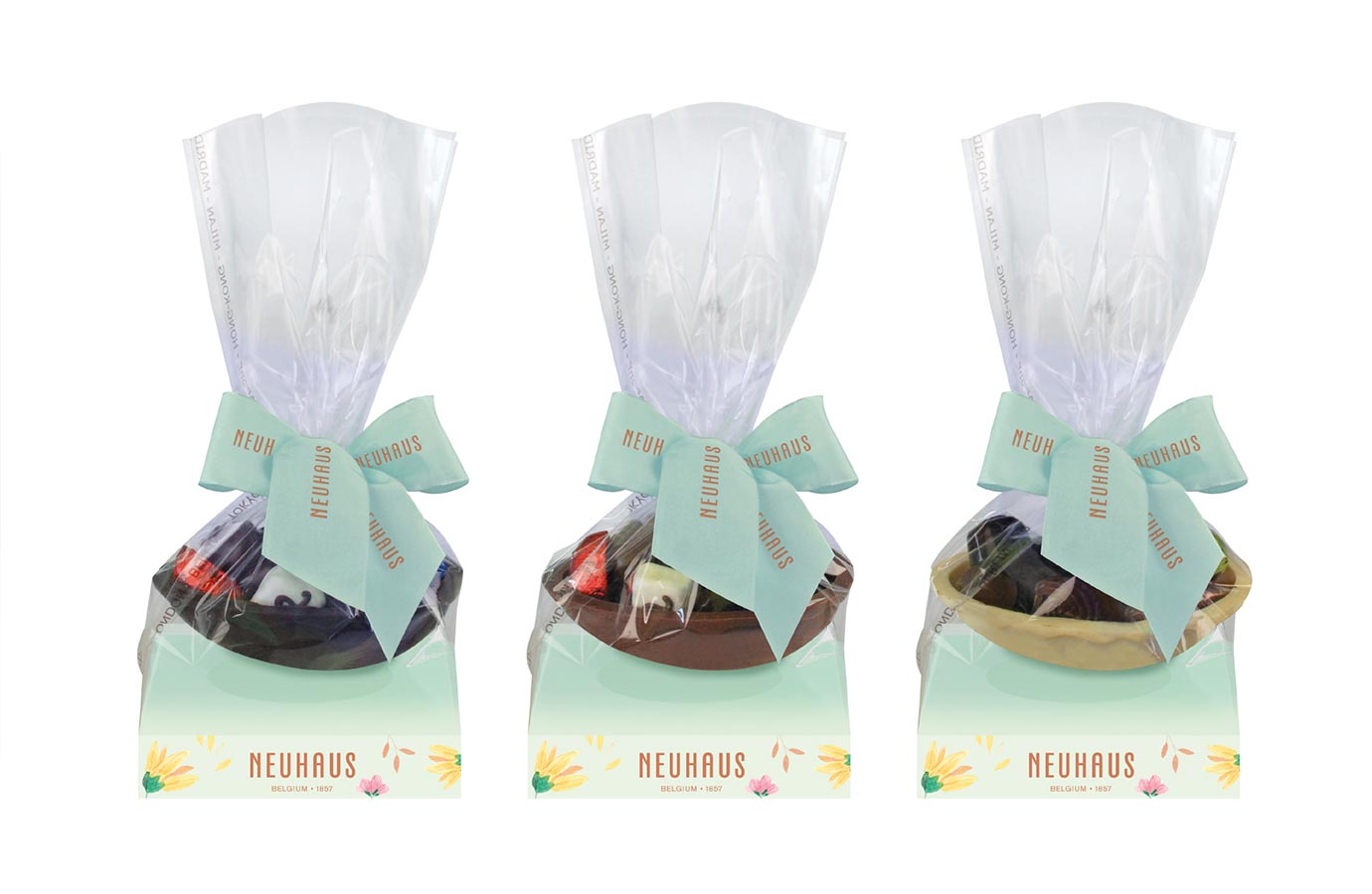 sacs pour chocolats de Pâques de Neuhaus, collection printemps