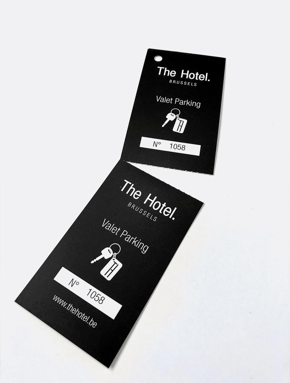 Identité, coupon pour valet de stationnement pour The Hotel